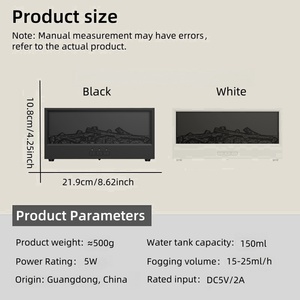 <span class=keywords><strong>2025</strong></span> New arrivals ngọn lửa hương liệu độ ẩm phòng 150ml siêu âm lò sưởi khuếch tán hương thơm với từ xa - Product Image 2