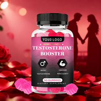 Gummies naturelles à base de plantes pour la vitalité et l'endurance masculine, booster de testostérone avec du fenugrec, vente en gros