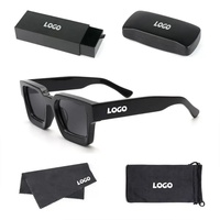 Kacamata Hitam Desainer Mewah Logo Kustom Bentuk Kotak Wanita Klasik Retro Shades Kacamata Matahari 2023 Kacamata Hitam Pria