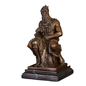 Statua di mosè scultura in bronzo di oggetti d'arte da collezione di Figurine di sculture occidentali famose di 242 - Product Image 1
