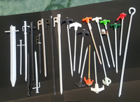 Pasak Tenda Aluminium Warna-warni Yang Sangat Tahan Lama, untuk Berkemah Mendaki Luar Ruangan 8*230Mm
