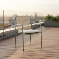 Nisco DS-C028 Mobilier de salle à manger et d'extérieur moderne en alliage d'aluminium pour villa et cour, durable, garantie 1 an, fabriqué en Chine