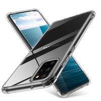 Coque de protection transparente en TPU avec coussin d'air pour S25/M56/Note20/A55/A17, moulage par injection épaissi aux quatre coins