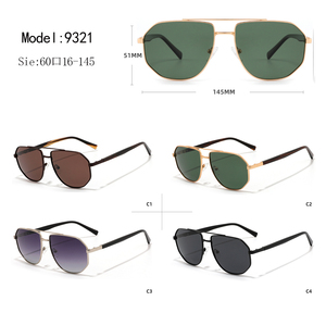 Gafas de Sol de Piloto con Marco Dorado y Lentes Polarizadas Verdes, 100% Protección UV, Unisex, para Adultos, Uso en Exteriores - Product Image 3