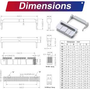 Tcenofoxy Flat Ribbon IDC Cable 16Pin 2.54mm Male to Female 30cm Length for FFC FPC Connectors B0DNJKWZPM - Product Image 3