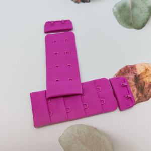 HH4K F612 Rallonge de soutien-gorge en nylon et métal avec crochets et œillets, attache de fixation arrière, clip de vêtement, accessoire de couture, multicolore - Product Image 2