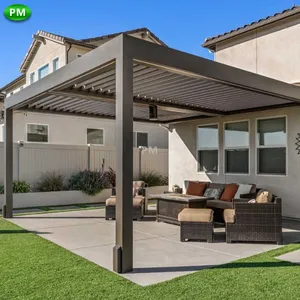 2-20% de descuento toldo retráctil para exteriores persiana de aluminio techo terraza gazebo pérgola motorizada