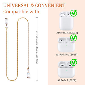 Pour Airpods Anti Perdu Sans Fil <span class=keywords><strong>Airpod</strong></span> Chaîne Magnétique Universel Écouteurs Accessoires Longe Collier Chaîne En Métal Sangle - Product Image 4