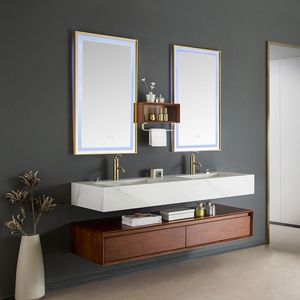 1500MM Modern Design Full Set Solid Wood Double Sink Vanity <strong>Bathroom</strong> - Product Image 4