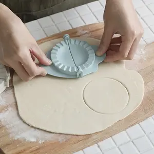Pinmoo Alat Dapur Pastry Empanada Plastik Manual, Alat Tekan Pangsit, Cetakan Pembuat Pangsit