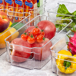 <b>Refrigerator</b> Storage Boxes Square Transparent With Handles Food Grade Large Capacity Vegetable Preservation Drawer Organizer - Product Image 3
