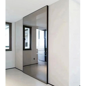 <span class=keywords><strong>Porta</strong></span> <span class=keywords><strong>Scorrevole</strong></span> Invisibile in Vetro e Alluminio con Binario Nascosto, Telaio Sottile Scanalato Personalizzato per Soggiorno - Product Image 3