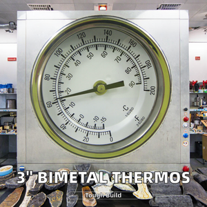 เครื่องวัดอุณหภูมิสเตนเลสสตีลเกรด3นิ้วแบบ <span class=keywords><strong>bimetal</strong></span> IP65 - Product Image 2