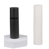 Flacon pompe airless noir opaque à visser pour soins de la peau, en PP, sérigraphié, modèle H2106 YHB, 50/75/120ml – Ventes flash PRC