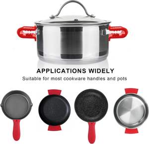 Protector de silicona para mangos de sartenes de hierro fundido, soporte de silicona para mangos de ollas calientes - Product Image 5