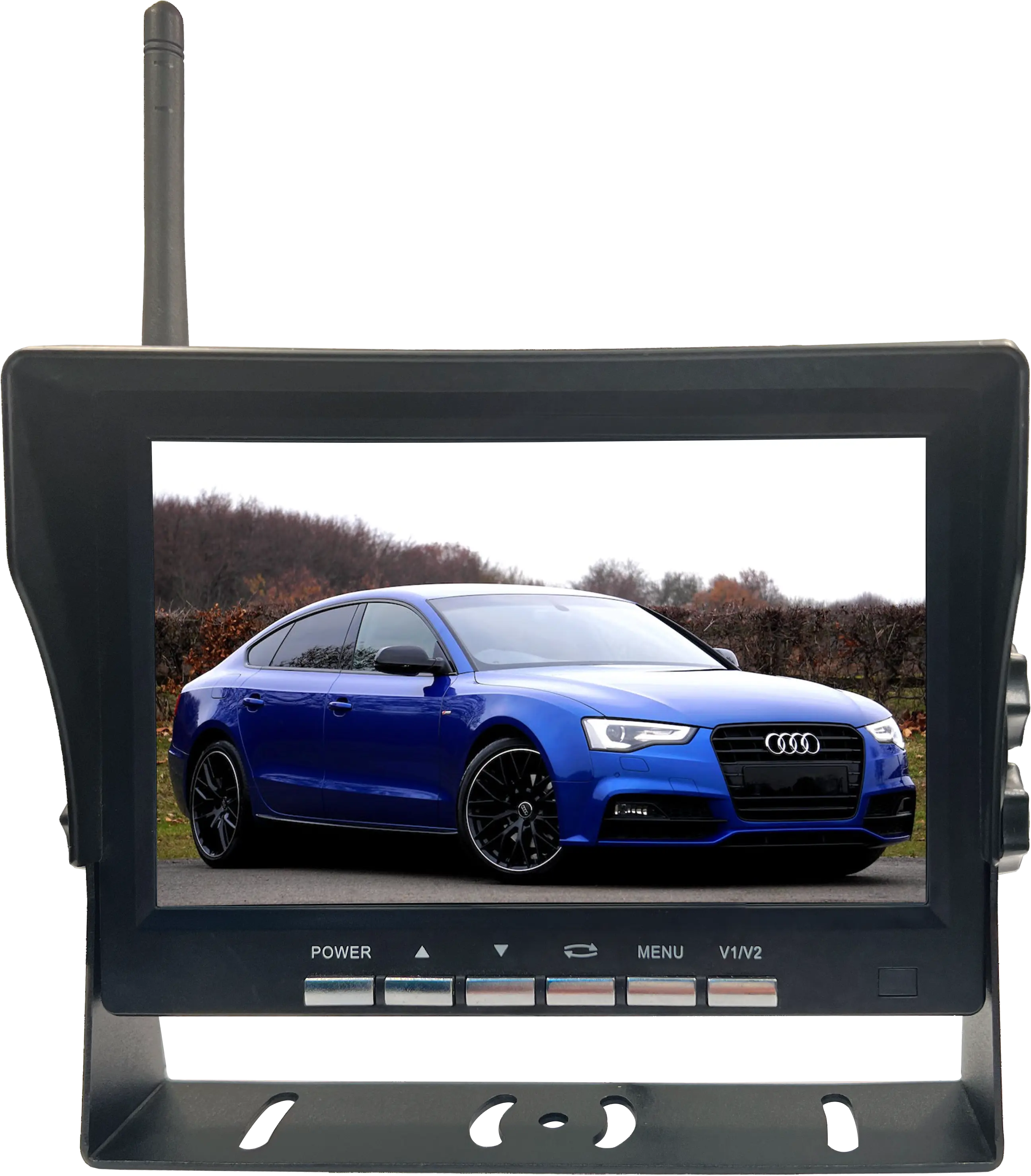 자동차 버스 차량 트럭 용 7 인치 쿼드 HD IPS 화면 무선 대시 카메라 시스템 역 보조 모니터