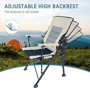 Ghế xếp ngoài trời cao cấp bằng kim loại, có tựa lưng điều chỉnh được, dùng cho câu cá, cắm trại, vườn, bãi biển, mã APC072 - Product Image 3