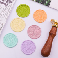 Meilleur prix Tête de sceau à cire en laiton et cuivre, nouveau motif Oreo, avec manche en bois de rose