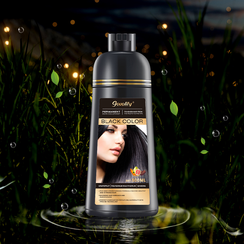 500 мл натуральный Волшебный Шампунь для окрашивания коричневых волос, шампунь против седых волос для женщин, покрывает седые волосы