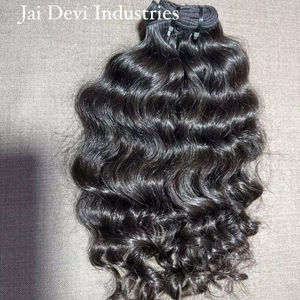 Extensiones de Cabello Humano Remy Virgen Natural Rizado de Templo Indio al por Mayor, Tramas Rizadas Naturales Sin Procesar, Paquetes de Cabello Sin Enredos - Product Image 1