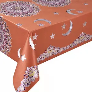 2022 benutzer definierte wasserdichte Event Dining PVC Ramadan Dekorationen Tischdecken für Ramadan