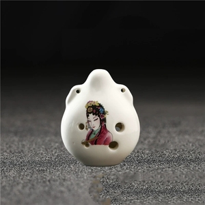 Ocarina en céramique à 6 trous, motif beauté de l'opéra chinois, pour débutants, enfants et comme cadeau instrument de musique - Product Image 4