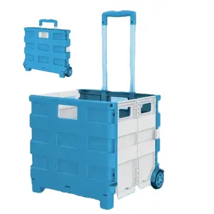 मिनी सस्ते फोल्डेबल हैंड सामान कार्ट कार्ट्रिओस डी कंरा 2 पहियों पर चढ़ने वाली प्लास्टिक फोल्डिंग कार्ट ट्रॉली - Product Image 1