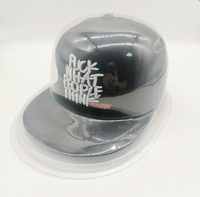 Kotak Snapcap Logo kustom MOQ rendah topi bisbol murah kotak Mailer kertas dengan topi jendela kotak hadiah kemasan dengan desain Anda Prin