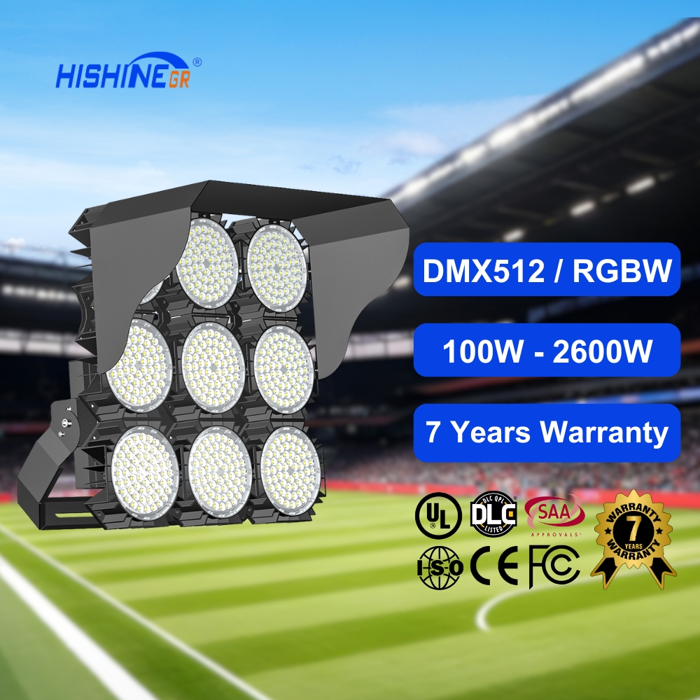 Высокоскоростные светодиодные прожекторы для стадиона Hishine, IP67, 400 Вт, 500 Вт, 700 Вт, 1000 Вт, 1300 Вт
