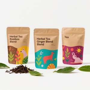 Bolsa de Papel de Aluminio Mylar con Cierre Hermético, Personalizada, Ecológica, de Grado Alimenticio, para Té Suelto - Product Image 4