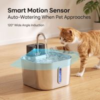 Distributeur d'eau intelligent pour animaux de compagnie, 2,2 L, sans fil, induction, acier inoxydable, alimentation USB/Type-C, design détachable, purificateur d'eau pour chats et chiens