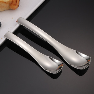 Cuchara de acero inoxidable 316, cuchara para postre, yogur, cuchara para complemento alimenticio para bebés, cuchara para pastel con cabeza cuadrada, cuchara para comer - Product Image 2