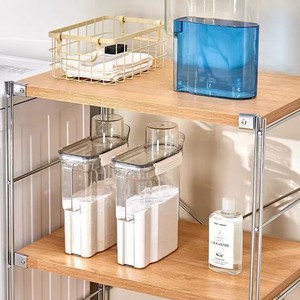Cubo de almacenamiento de plástico PET transparente de gran capacidad con tapa sellada Caja de almacenamiento <span class=keywords><strong>rectangular</strong></span> Contenedor de botella de almacenamiento de detergente - Product Image 3