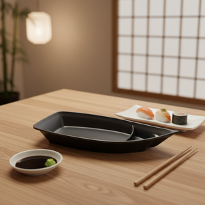 Assiette à sushi en plastique de style japonais 13 pouces en forme de <span class=keywords><strong>bateau</strong></span> Sushi Sashimi - Product Image 2