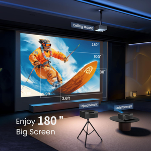 A80 Mini <b>Projector</b> 1080P LCD 4500 Lumens Auto 5G WiFi 4K Support Android OS Portable Home A80 Short Throw Video <b>Projectors</b> A80 - Product Image 4
