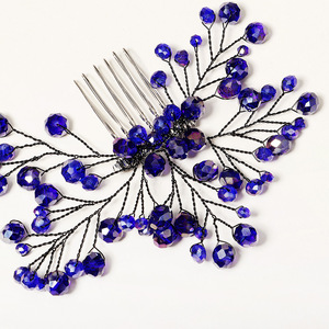 Wedding <strong>Hair</strong> Comb Blue Crystal Bridal <strong>Hair</strong> Accessories for Bride and <strong>Bridesmaids</strong> Wedding <strong>Hair</strong> <strong>Piece</strong> - Product Image 6