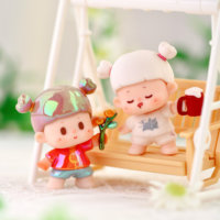 Figurines miniatures mignonnes de la série Bu Er Let's Go de la marque Top Brand, boîte mystère, poupées en résine pour filles, poupées DIY, décoration de la maison