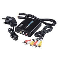 Convertisseur vidéo Xput RCA S-Video vers HDMI 1080P avec prise en charge audio, adaptateur analogique-numérique pour magnétoscope, lecteur DVD, console de jeux rétro
