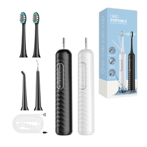 Flosser de <span class=keywords><strong>agua</strong></span> de alta presión <span class=keywords><strong>Cepillo</strong></span> de <span class=keywords><strong>dientes</strong></span> eléctrico sónico con carga USB portátil y Flosser de <span class=keywords><strong>agua</strong></span> Combo en uno - Product Image 1