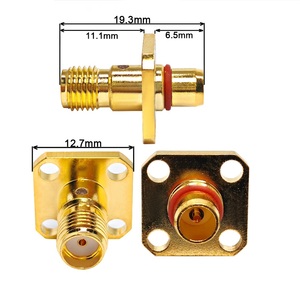 DC-18GHz แจ็ค SMA หญิงความถี่สูงถึงปลั๊ก <span class=keywords><strong>BMA</strong></span> ชาย 4 รู อะแดปเตอร์ยึดแผงแบบหน้าแปลน อะแดปเตอร์ขั้วต่อ RF - Product Image 1