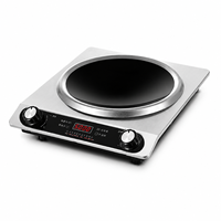 Cuisinière électrique à plaque céramique 3500W, brûleur unique, boîtier en acier inoxydable, commande tactile, portable, écologique, pour camping-car et usage domestique