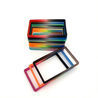 Protège-cartes de crédit RFID en TPU scintillant 4 couleurs mélangées 35pt, protecteurs de cartes à collectionner standard sans support rigide, souples