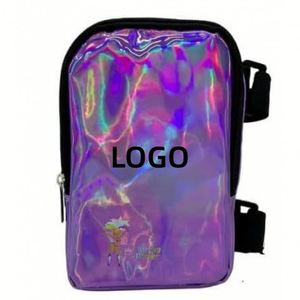 Bolso de Pierna Holográfico Impermeable con Logotipo Personalizado para Carnaval, Bolso de Cintura para Mujer con Correa Ajustable - Product Image 1