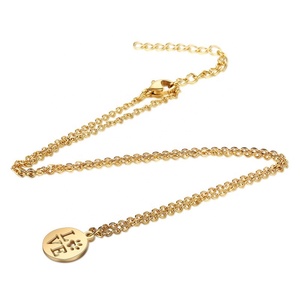 Colgante redondo con letras de amor, collar de pareja con garra de perro - Product Image 5