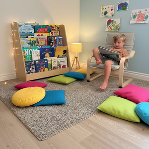 Étagère à livres en bois pour enfants, 5 niveaux, moderne, pour l'affichage de livres d'images et de journaux, pour les élèves de maternelle - Product Image 3