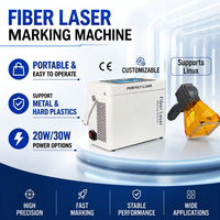 Machine de marquage laser à fibre portable 20W 30W pour métal, acier inoxydable, fer, code QR, numéro de série, graveur