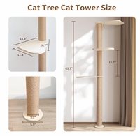 Arbre à gratter pour chat en bois en gros, cadre d'escalade d'intérieur, arbre à gratter pour chat en bois