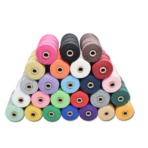 Trung Quốc Nhà máy cung cấp độ bền cao 3 mét dày trong kho màu xoắn macrame bông chuỗi dây dây trên cuộn cho túi xách làm - Product Image 2