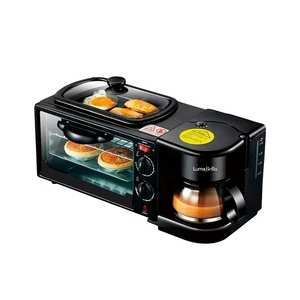 LumaBella 3 en 1 Machine à petit-déjeuner four électrique multifonction tarte aux œufs <span class=keywords><strong>boulanger</strong></span> machine à pain multifonction <span class=keywords><strong>Mini</strong></span> <span class=keywords><strong>Mini</strong></span> four LB-58002 - Product Image 1