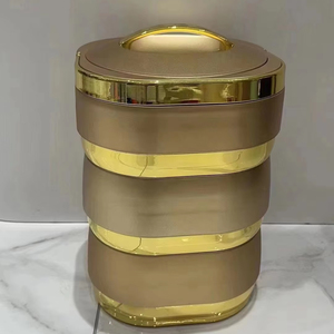 Ensemble chauffe-plats premium 4,5 L, pot de conservation alimentaire à trois couches, pot isotherme élégant à grain de bois, <span class=keywords><strong>plateau</strong></span> de service buffet - Product Image 1